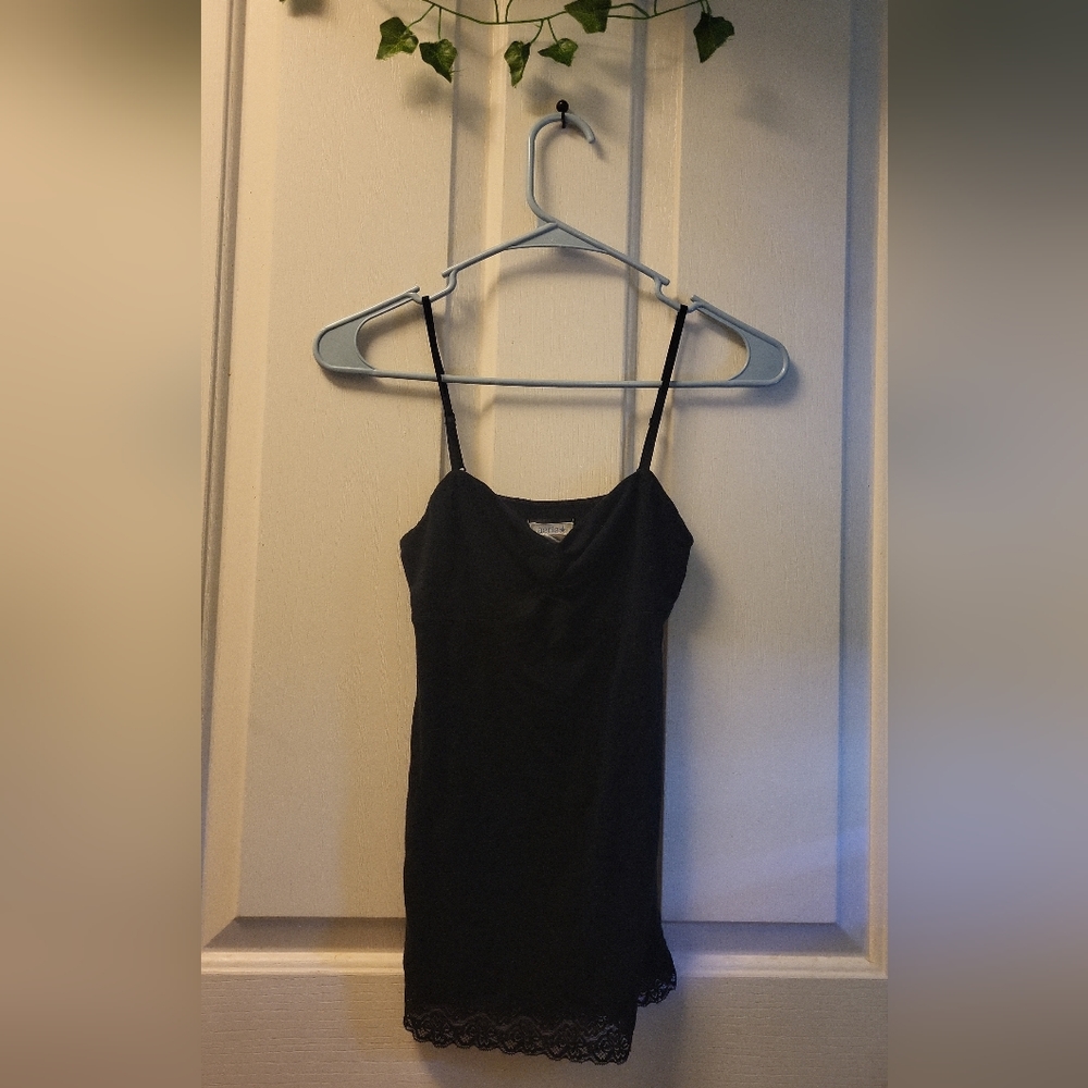 Black Button Up w/a Spaghetti Strap Black Top - Picture 6 of 8